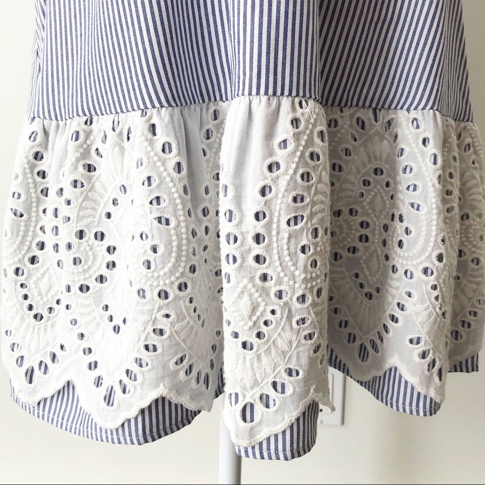 Lucy Paris | Striped Eyelet Trim Dress *NWT* - Picture 6 of 15